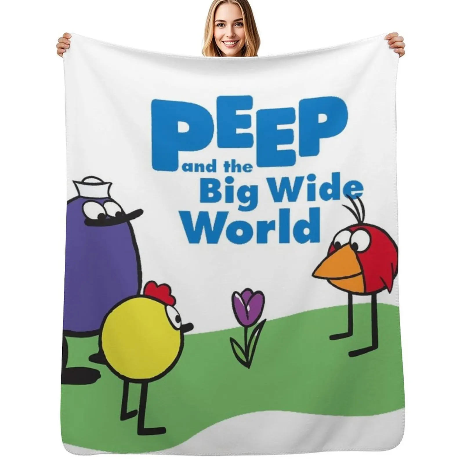 

Peep and the Big Wide World 2022 Throw Blanket Cozy Sofa Blanket for TV Watching Napping