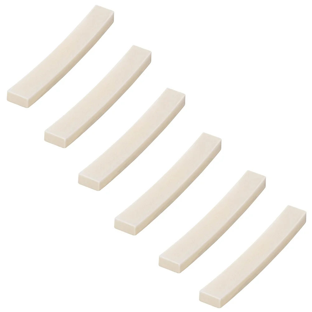 

6 Pcs Beef Bone Nut Cattle Uncut Electric Blank Old Fashioned Slotted Guitar Vintage