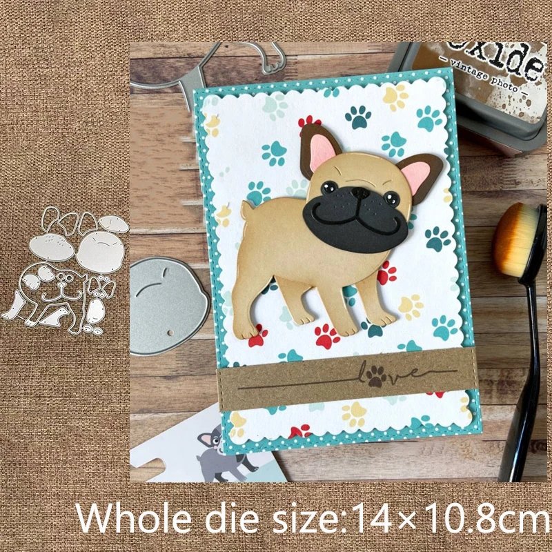 New Design Craft Metal stencil mold Cutting Dies french bulldog decoration scrapbook die cuts Album Paper Card Craft Embossing