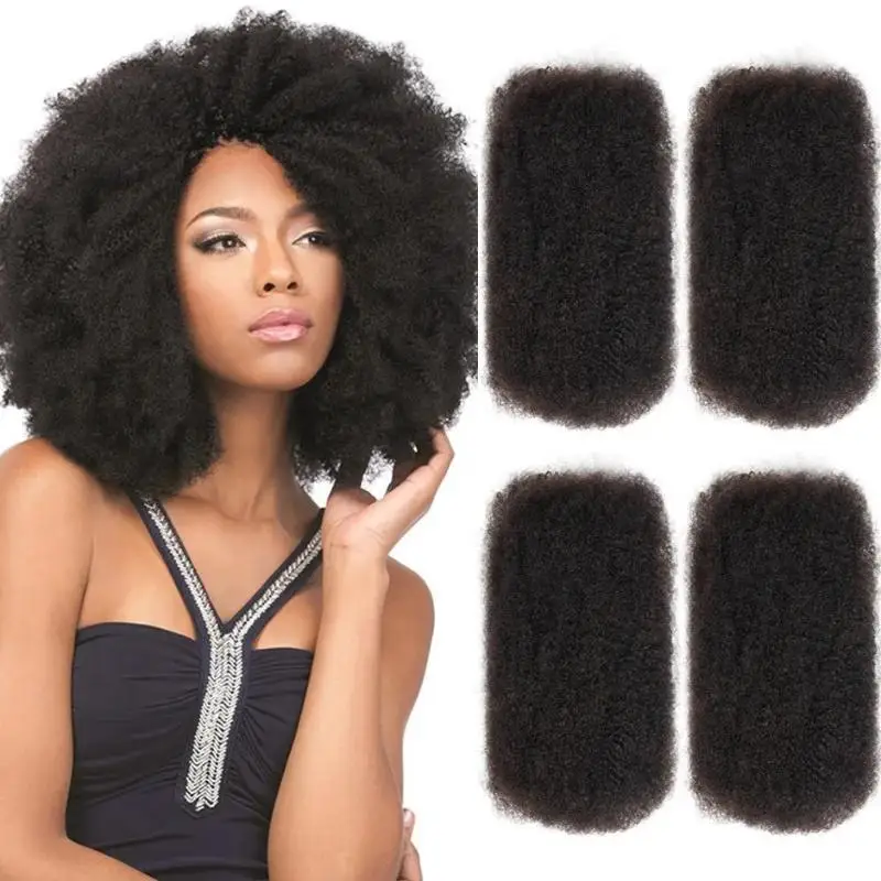 NEW Afro Kinky Curly Bulk Human Hair 10