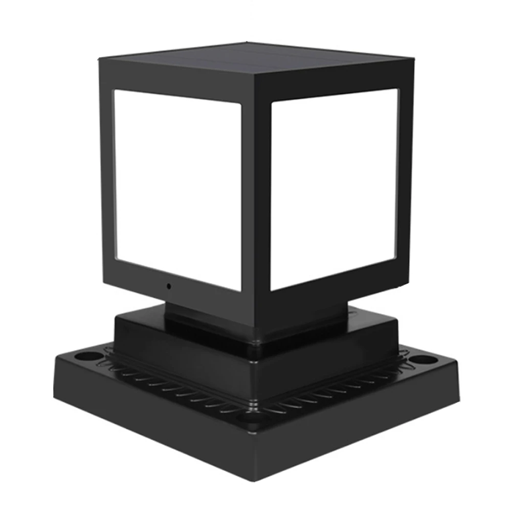 

Solar Post Lamp Outdoor Waterproof Column Head Light for Garden Wall Lamp Post Deck Cap Fence Landscape Lamp White Light