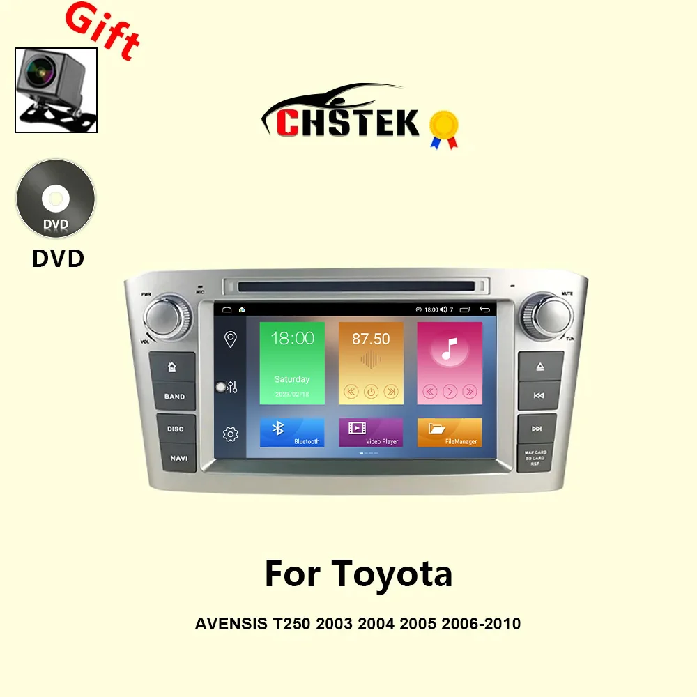 

CHSTEK Car Radio Carplay Android Auto For Toyota T250 Avensis 2003 2004 2005 2006-2010 Multimedia DVD Player Bluetooth WIFI GPS