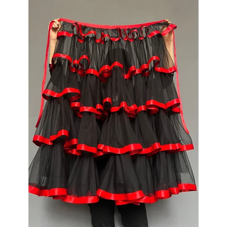 화려한 무대 쇼 하프 스커트, 여성 댄스 하프 스커트, 긴 한국 걸 그룹 댄스 원피스, 할로윈 코스프레 의상, 신제품