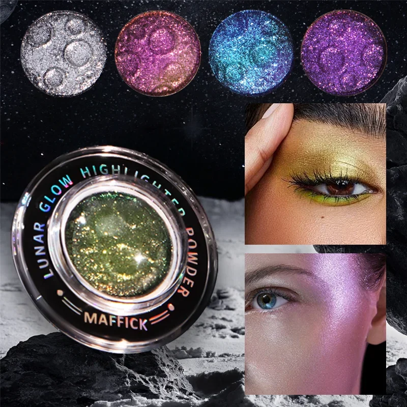 CHARMACY New 5 Multichrome Single Eye Shadow High Pigment Long Lasting Duo Chrome Eyeshadow Glitter Makeup For Eyes