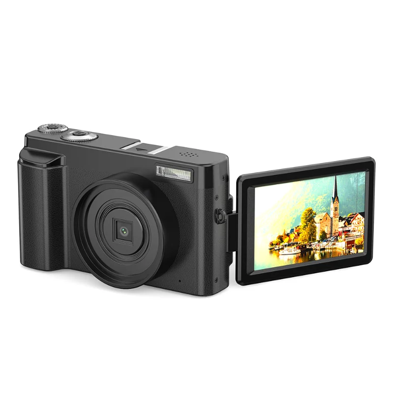 Sonida Digitalkamera Fotografie Kamera 48MP Autofocu Vlog Videorecorder Kompakte Kameras 180-Grad-Drehung Flip Screen