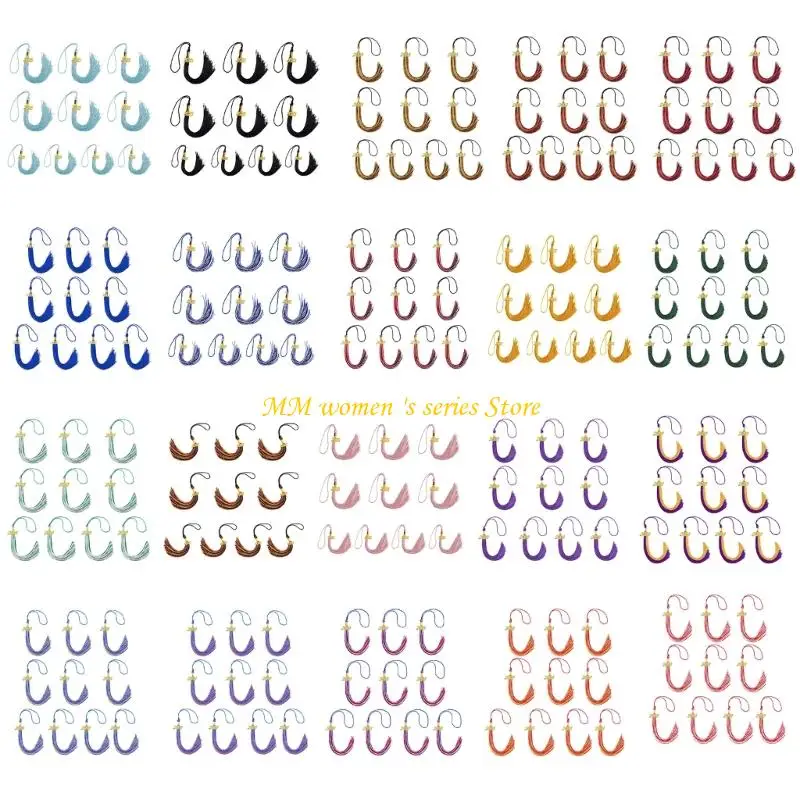 

Q39C 2026 Graduation Cap Accessory Tassels Replacement Set of 10 for Ceremonial Use Easy Installation Hat Charm Decoration
