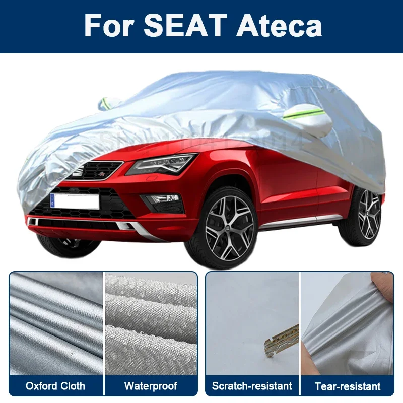 

Всепогодный чехол для автомобиля SEAT Ateca с отражающими полосами, водонепроницаемый, снегозащитный, пылезащитный, с защитой от УФ-излучения, внешние аксессуары