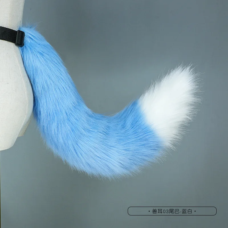 Anime COS Cat Fox Tails Plush Cosplay Big Tails Dog Furry Tail Role Play Party Props Fursuit Tail Halloween Costume Accessories