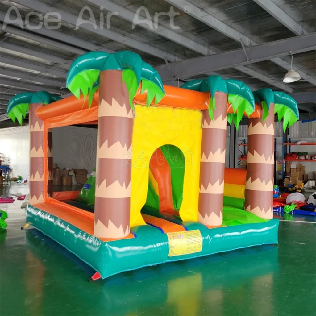 

Popular Design Jungle Theme Outdoor Inflatable Castle Backyard Kids Jumping Bouncer Trampoline