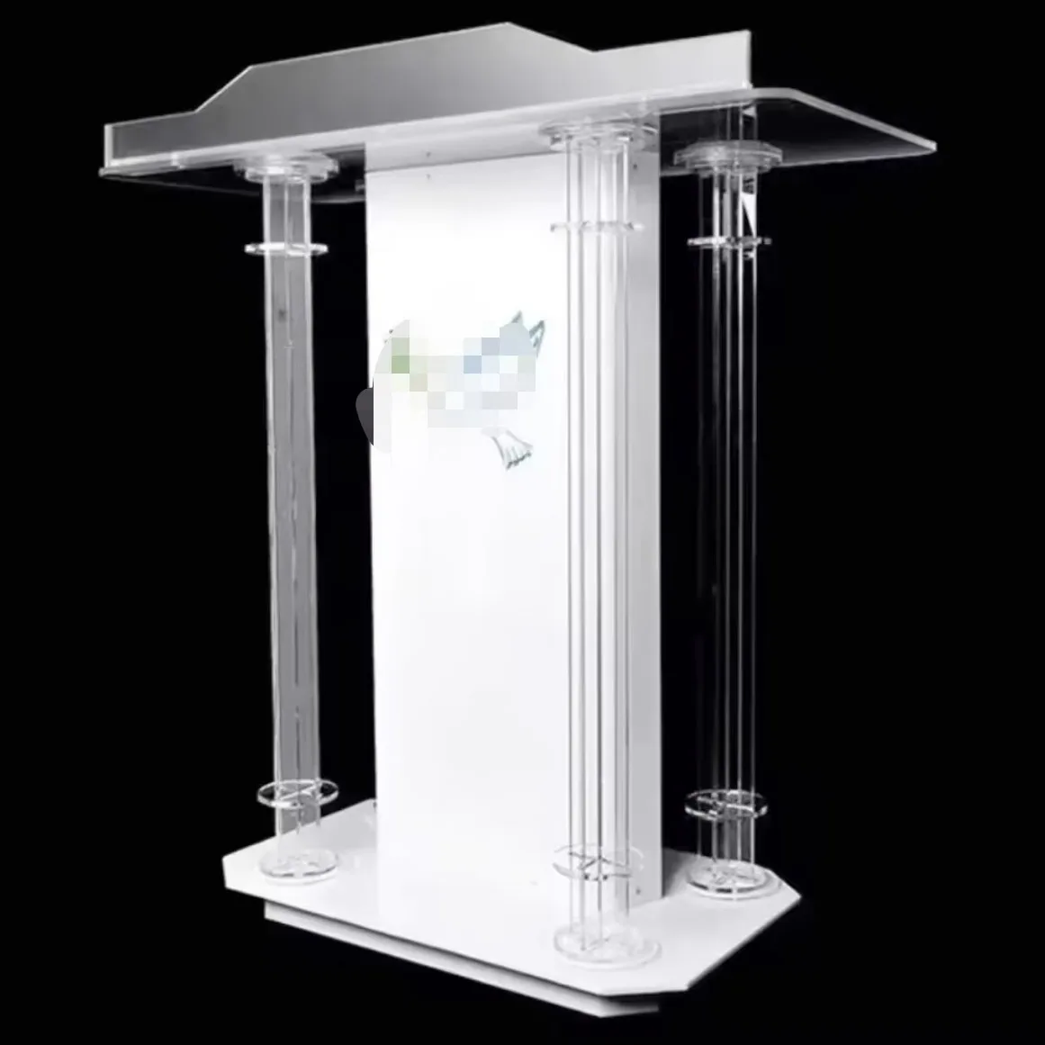 Transparent Acrylic Welcome Desk Wedding Outdoor Acrylic Lecture Desk Gala Hotel Master of Ceremonies