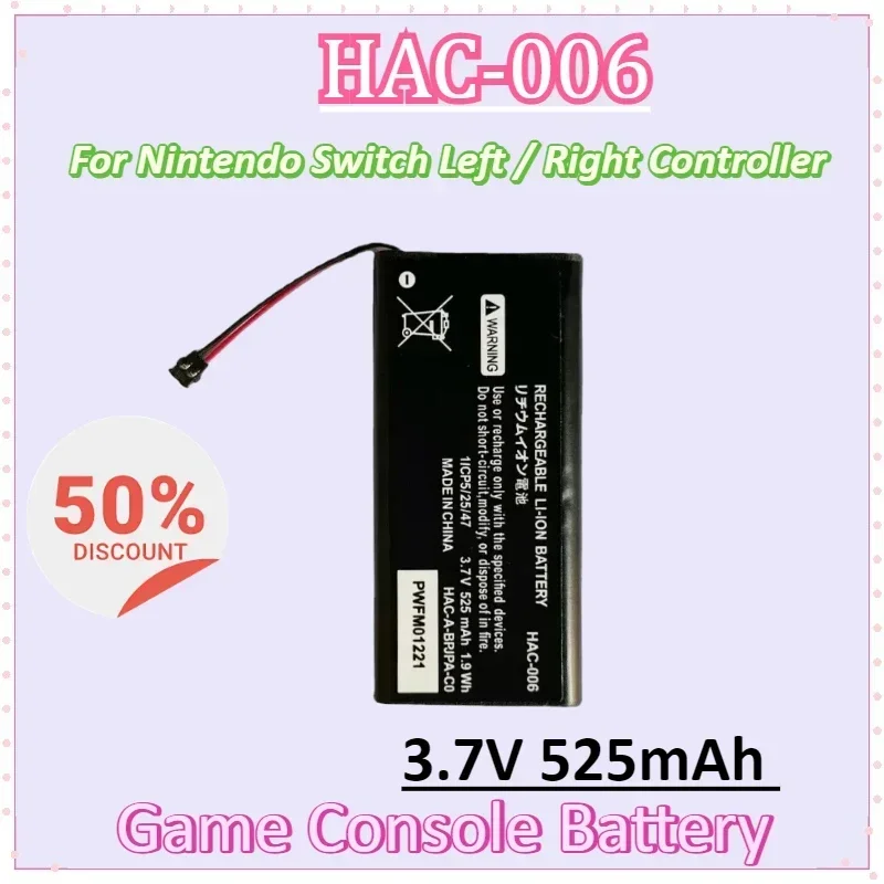 

3.7V 525mAh HAC-006 for Nintendo Switch Left and Right Controller Battery Joy Con Game Console Battery NS Repair Parts