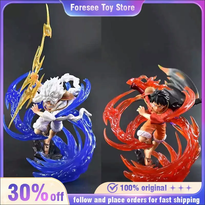 

One Piece Animation Peripherals Charge Luffy Onigashima Sakura Luffy Lightning Nika Luffy Figures Model Ornaments Toys Gifts boy