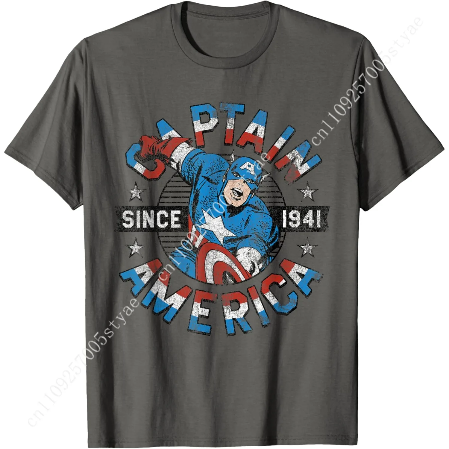 

Marvel Avengers Vintage Captain America Comic Hero Since 41 T-Shirt Cosplay