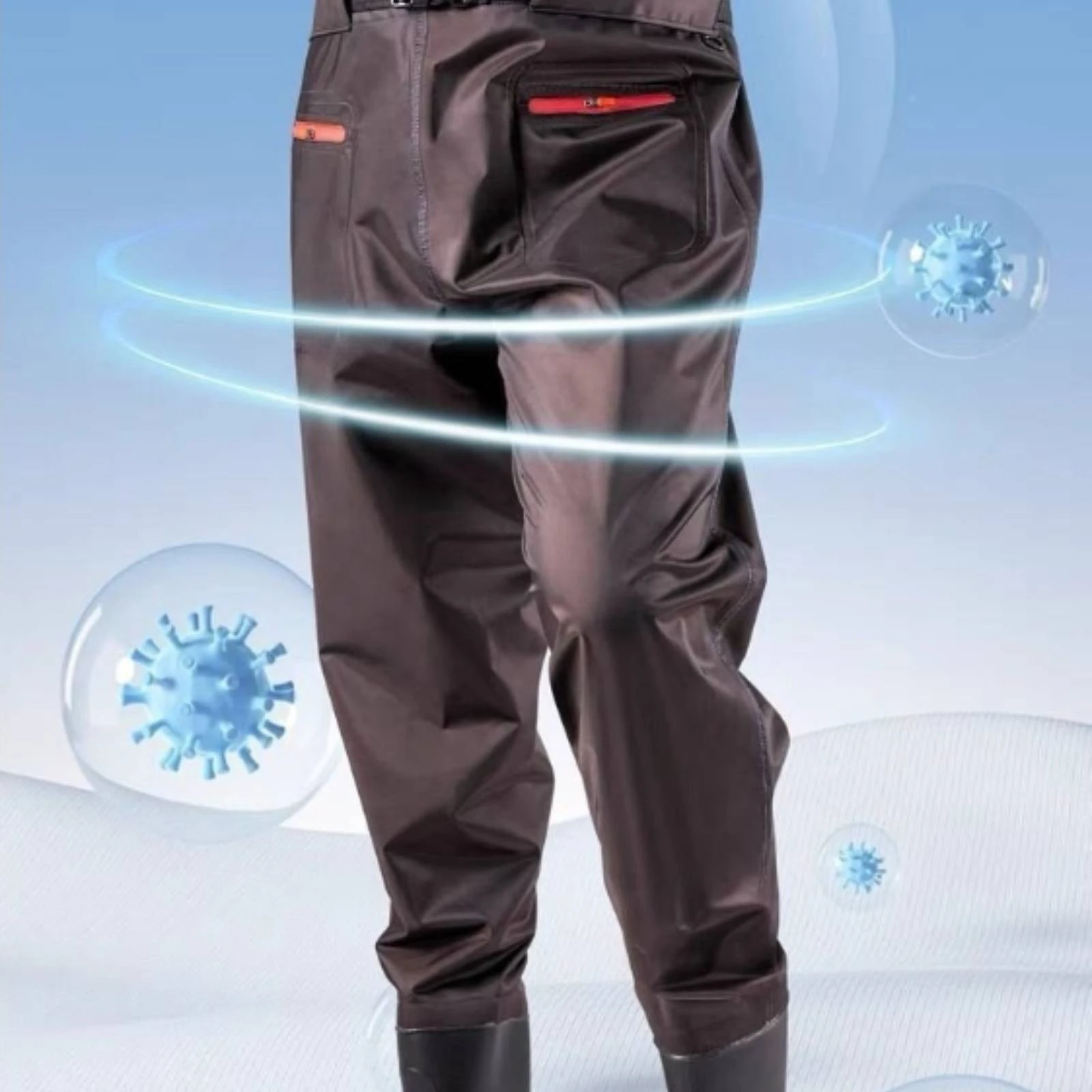 Chest Waders with Boots Waterproof Fishing Chest Waders Wading Pants with Boots Non-Leaking Apparel Sturdy for Fishermen