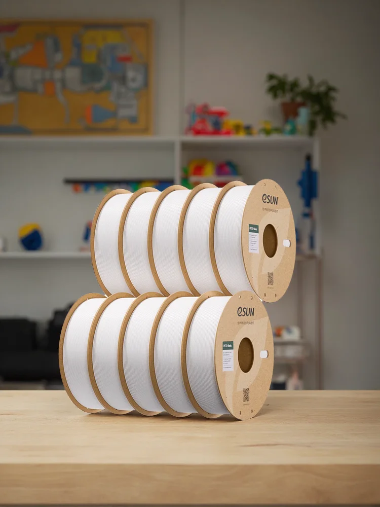 ESUN 10kg Basic PETG 3D-Filamente Schneller Druck Hochfeste Druckermaterialien für PETG-Kreativmodelle Kompatibel mit Bambu Lab