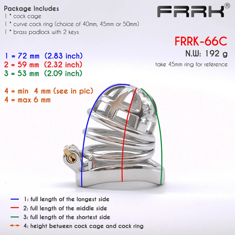 FRRK Stealth Convenient Lock Male Chastity Cage with Urethral Penis Plug Adults Toys Store BDSM Sex Shop for Couple