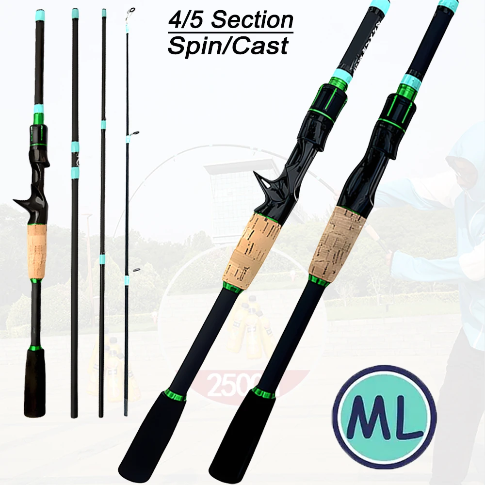 vara-de-pesca-de-barco-de-viagem-de-carbono-duro-4-5-secoes-mini-polo-de-jigging-de-arremesso-curto-cores-amarelo-verde-para-sal-agua-doce