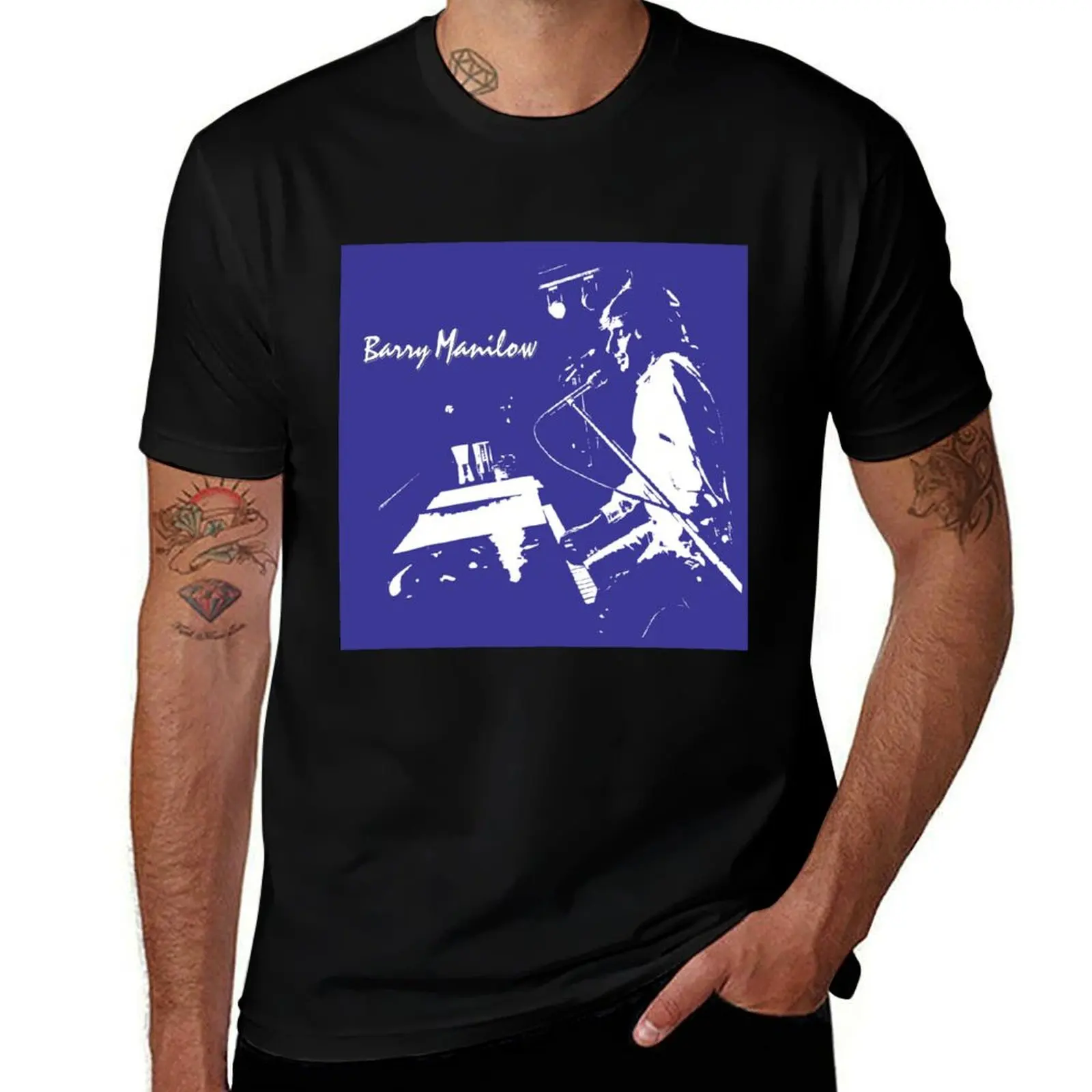 Popular Musician Barry Manilow T-Shirt Trendy Casual Short Sleeve Shirt T-Shirt