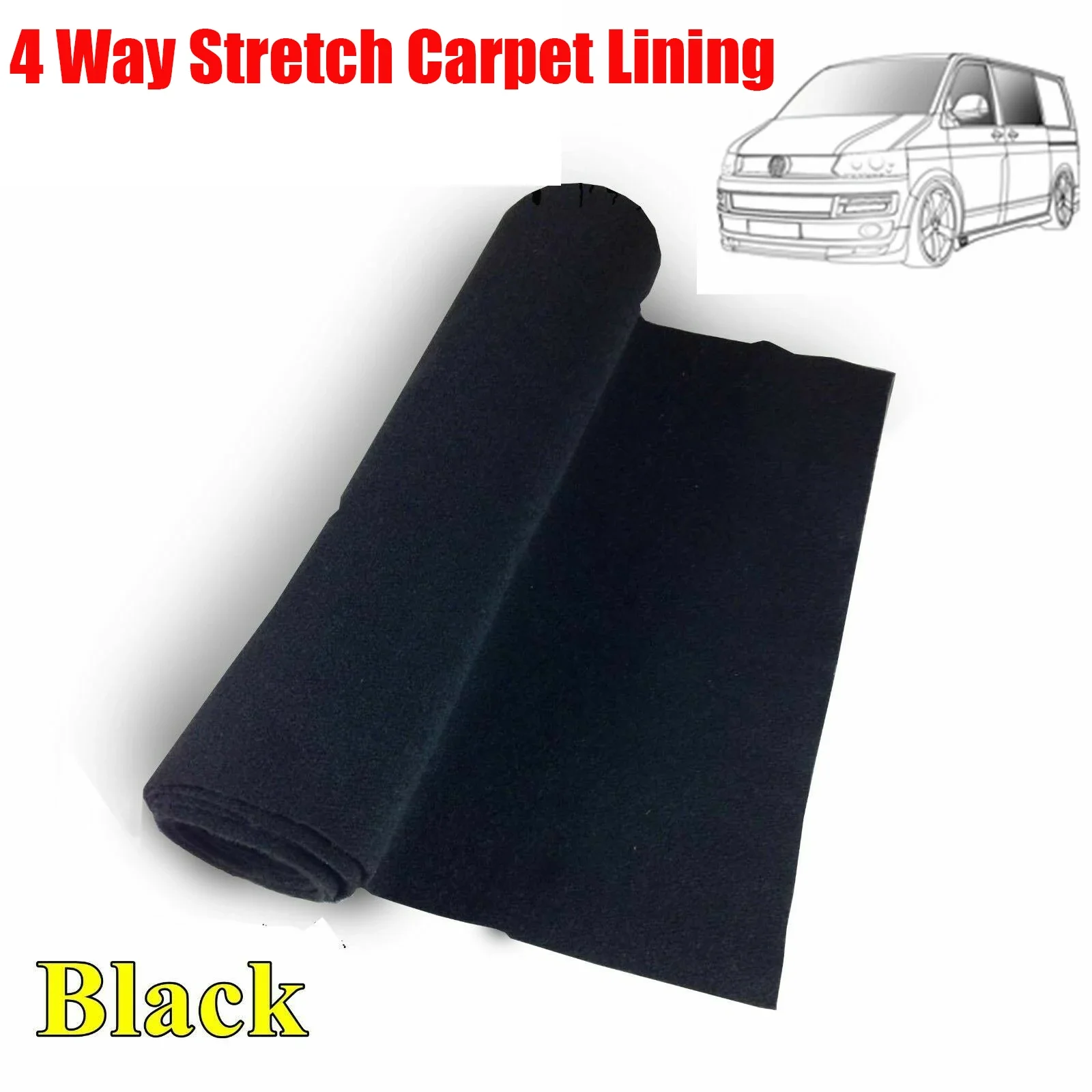 1x2m Camper Van Lining Carpet 4 Way Stretch VW T6 5 Transporter Caddy transit Trimfix RV Internale Accessories Car Parts