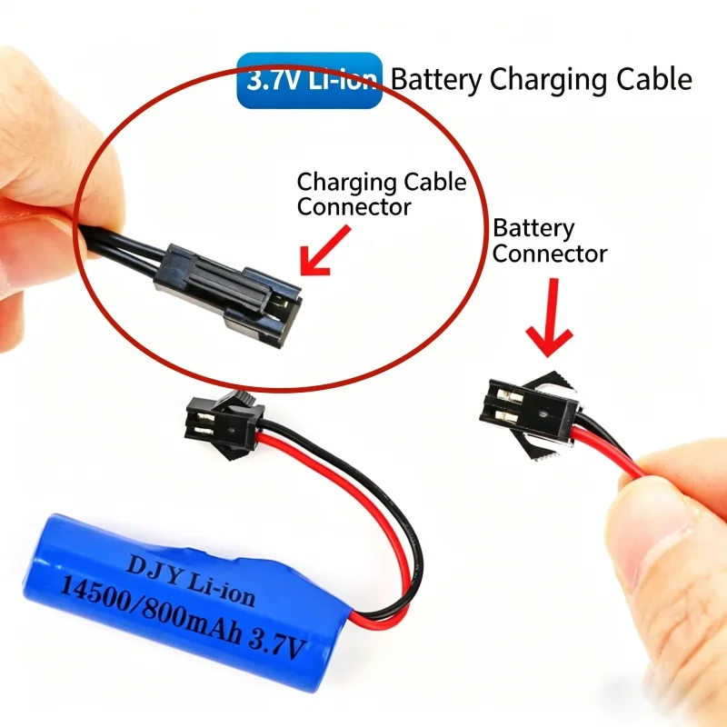 2Pcs 3.7V Battery Charger Cable SM-2P Keyed USB for RC Toys Drone Smart Safety Protection  Accessories