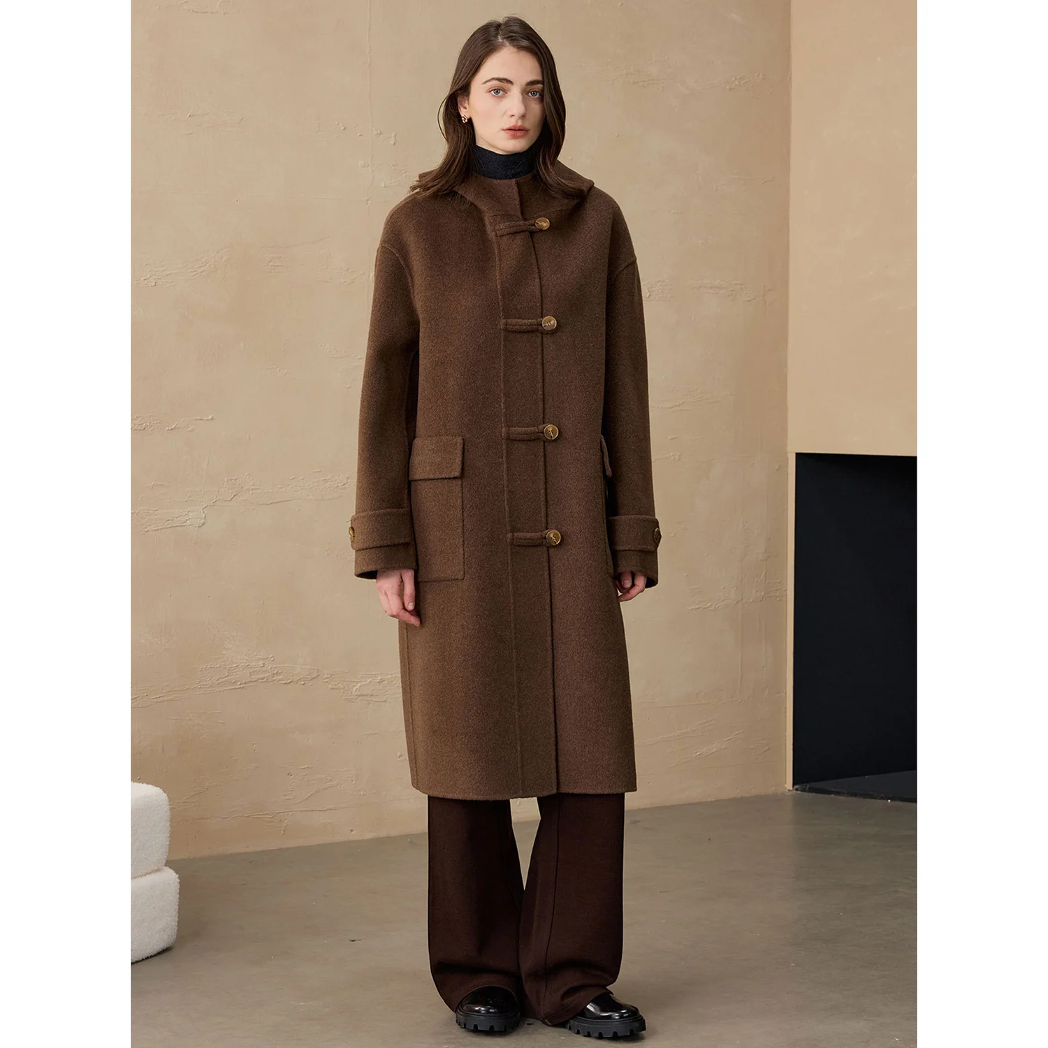 Blazer pour femme Allingentle, veste longue en laine, veste de ville, costume de blazer pour tenues quotidiennes, personnalisable