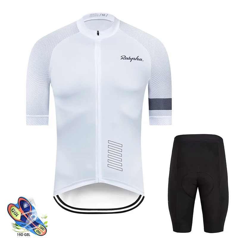 

Новая летняя велосипедная майка для мужчин, белая, с коротким рукавом, для горного велосипеда, комплект одежды для соревнований по шоссейному велоспорту