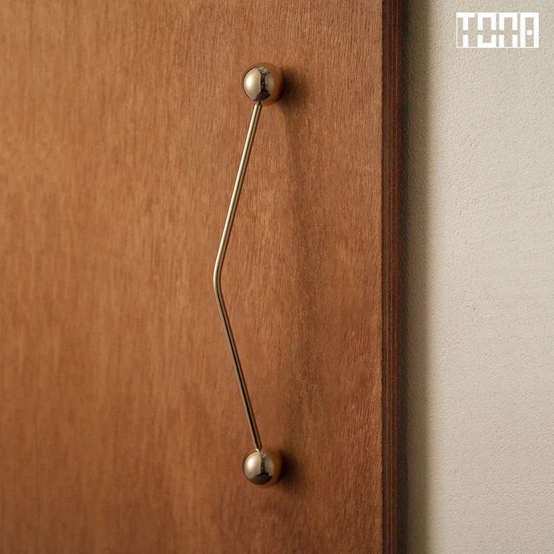 TONA Creative Brass Furniture Handle Cabinet Bar Pulls European Minimalist Handle Bedroom Bedside Mushroom Knob and Handle