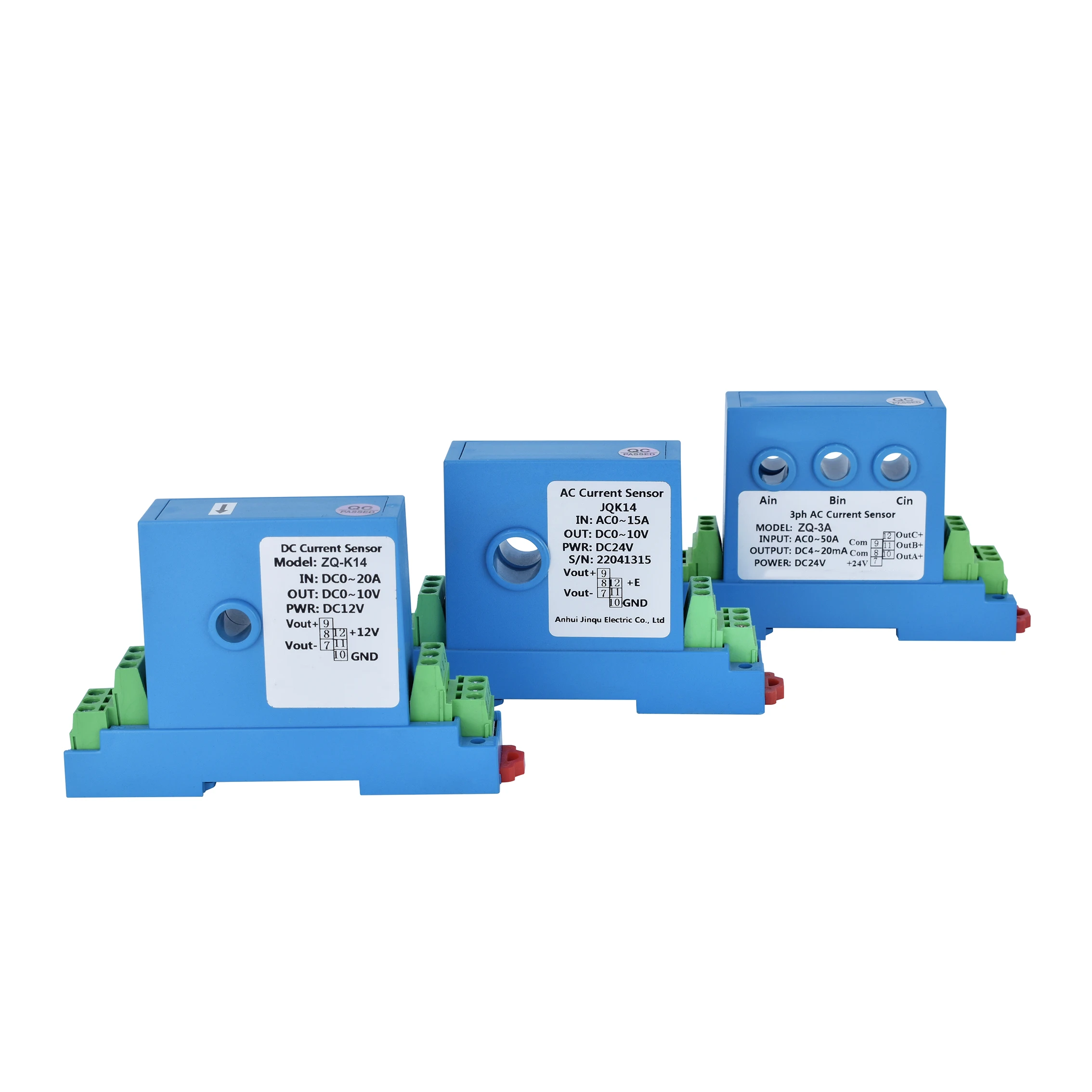 AC DC Current Transmitter Din Rail 0-200A Current Sensor Hall Current Transducer Output 4-20mA DC24V 220V Power Supply
