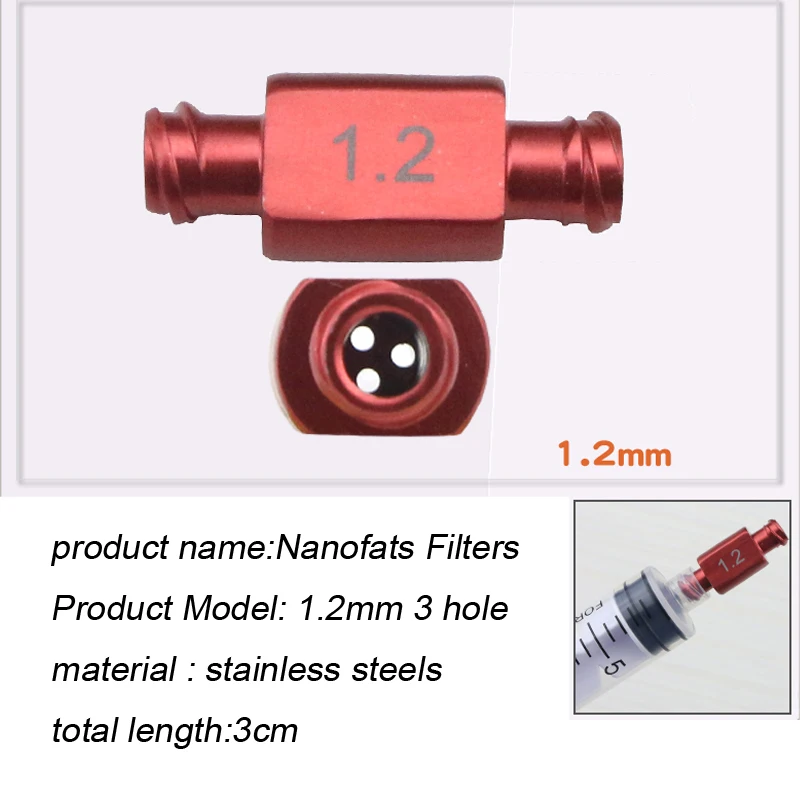 1pcs Nano Fat Filter Set Nano Fat Transfer Cartridges Transfer Gasket Liposuction Tools Aluminium Alloy