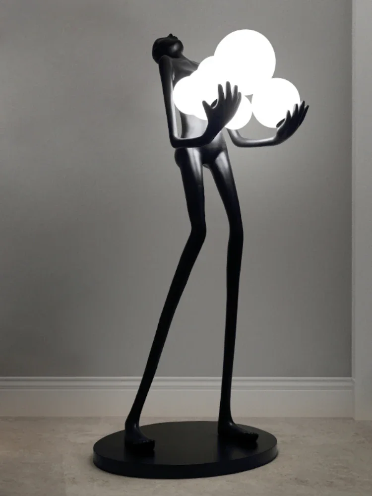 ZK Sculpture Ball Floor Lamp Designer Hotel Lobby Exhibition Hall Creative Large Figure Floor Lamp