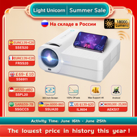 Light Unicorn T28 PRO 1080P full HD 27000 Lumens LED Video Projector 4K Android 5G WiFi 300Inch Home Cinema Theater Smart Beamer