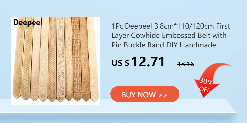 1Pc Deepeel 18/24/29/34/38mm*110/120cm First Layer Cowhide Leather Belt with Pin Buckle Head DIY Handmade Crafts Accessories