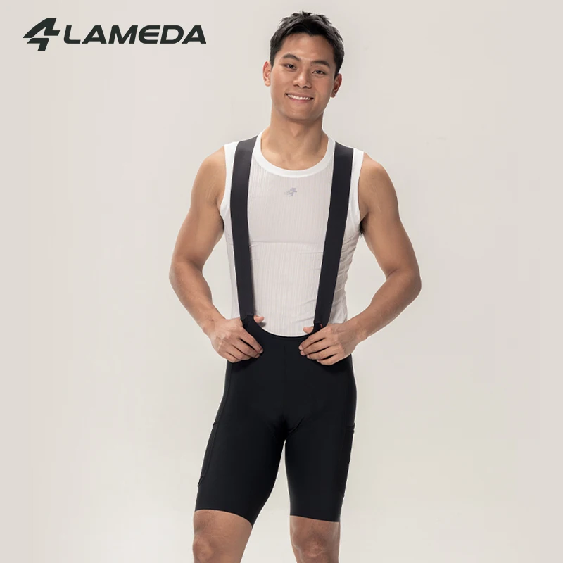 

LAMEDA Men's Cycling Bib Shorts Breathable Quick-Dry Bike Shorts with Padding Road Bicycle Riding Pants Summer Cycling Pants