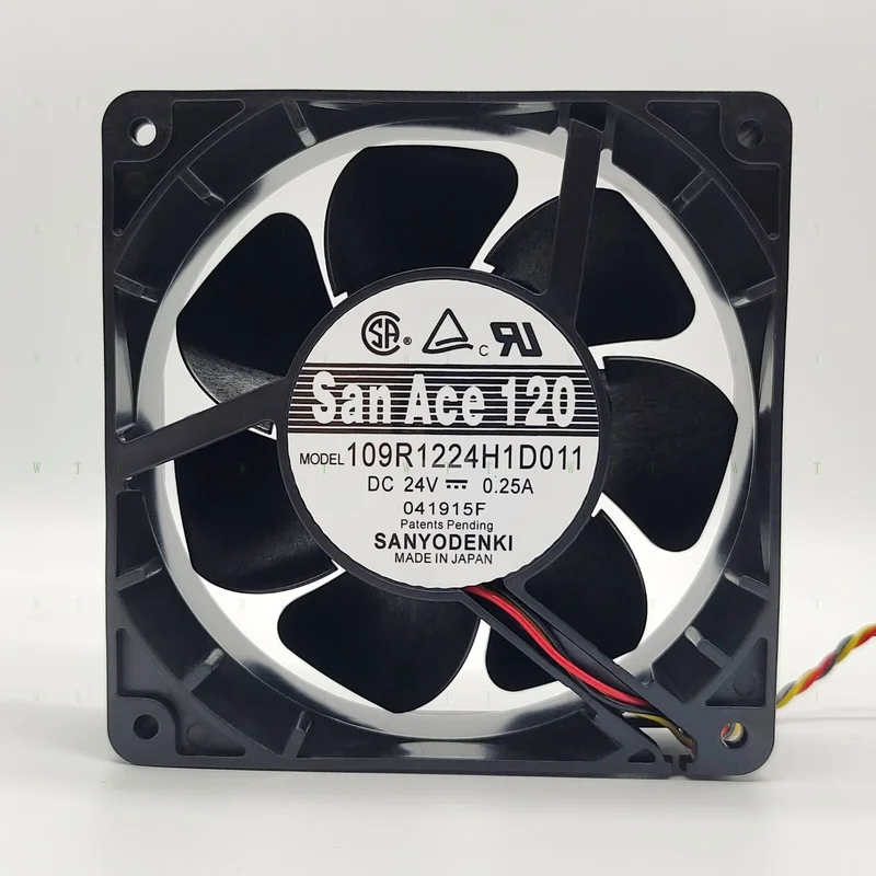 

H 1 pcs Sanyo 109R1224H1D011 24V 0.25A 12CM 12038 3-wire cooling fan