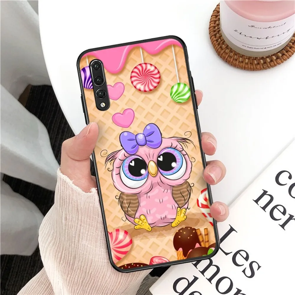 Cartoon Cute Owl Phone Case For Huawei P 8 9 10 20 30 40 50 Pro Lite Psmart Honor 10 Lite 70 Mate 20lite