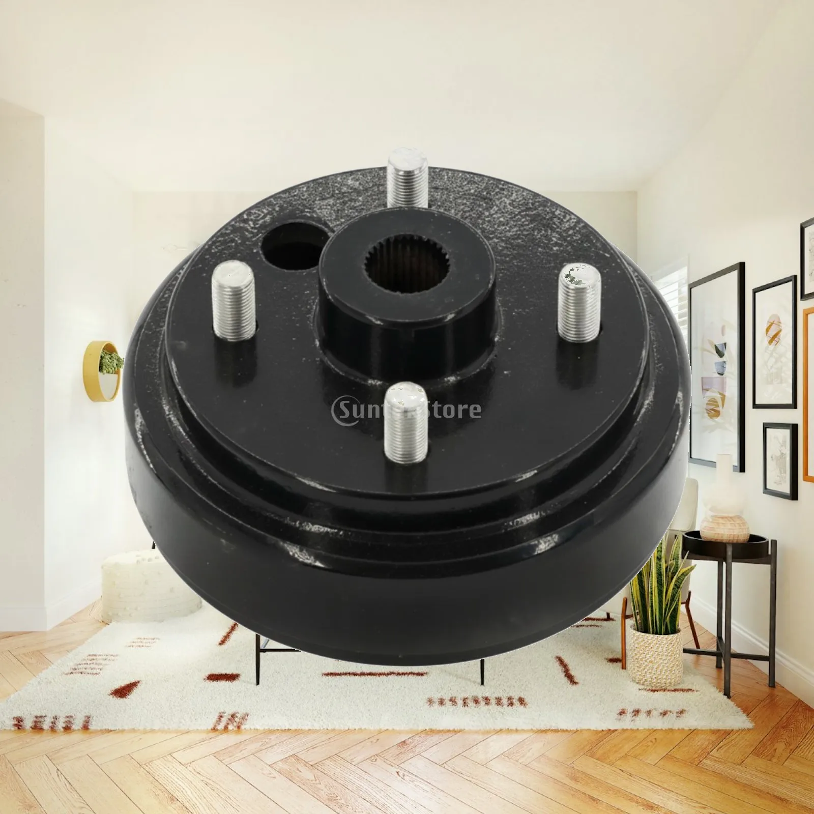 Brake Drum with 30-Gear-Tooth Hub Threaded Brake Drum Hardware Heavy Duty Compatible for Golf Cart Owners