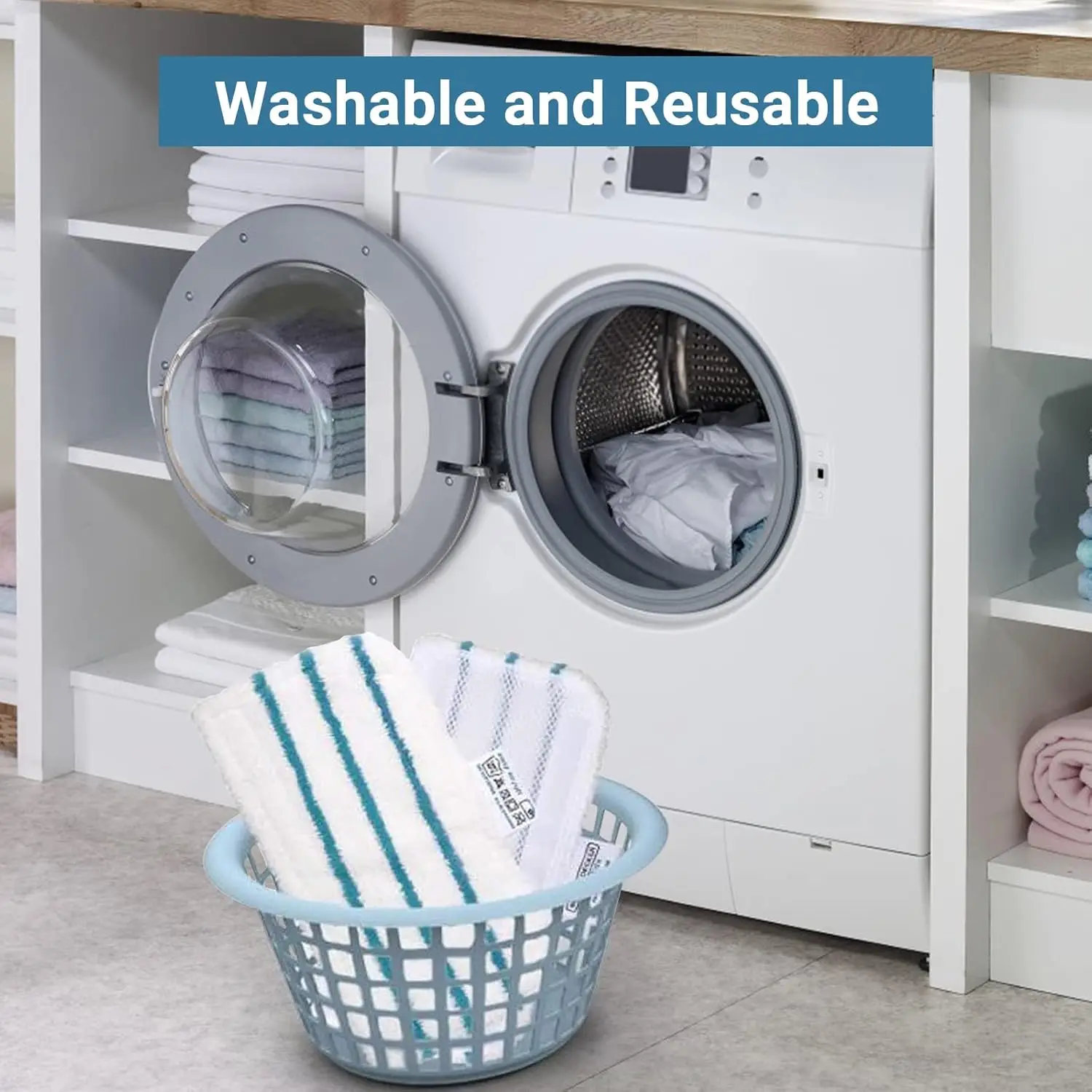 Compatible with Black Decker Steam Mop FSM1610/FSM1630/FSMH13E5/FSMH1321-A9/FSM1616/HSMC1321 Washable Mopping Pad Accessories