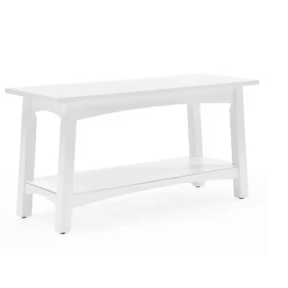 

Wood Entryway Bench White Solid Mission Craftsman Transitional Pine Painted Storage