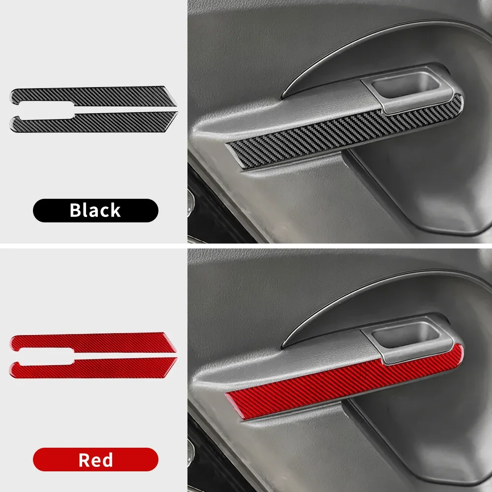 ألياف الكربون الناعمة الحقيقية لشركة فيات باندا 169 2003 2004 2005 2006 2007 2008 2009 2010 2011 مقبض الباب لوحة ملصق LHD RHD #2