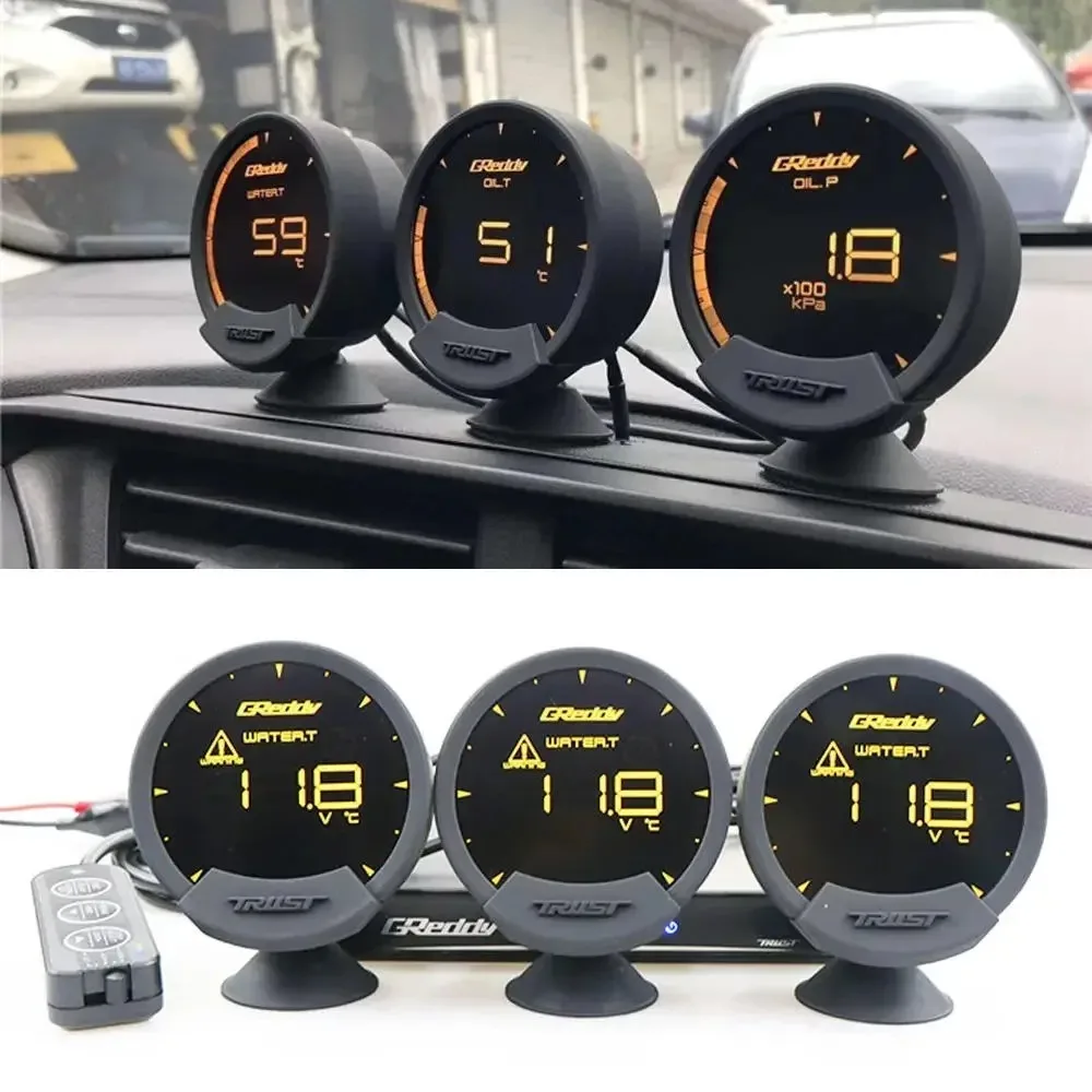 GReddi Sirius Gauge Multi-function LCD Turbo Racing Meter Water Temperature Speed Car Modification Accessories Universal Gauge