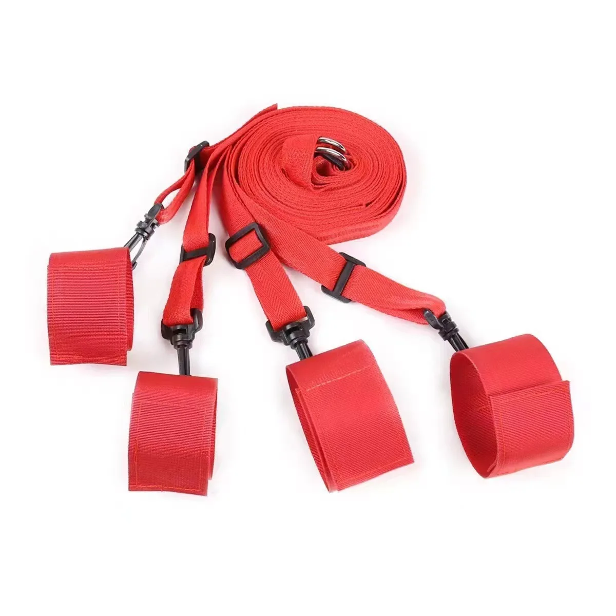 Adult Female Couples Intimate Role-play Accessory BDSM Bed Bondage Restraint Set with Leg Spreaders Handcuffs Ankle Cuffs view 3