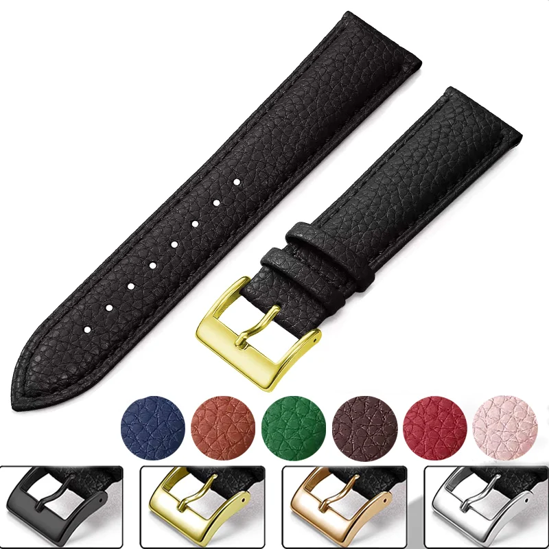 Genuine Leather Watch Band 14mm 16mm 18mm 20mm 22mm 24mm Watch Strap for Man Women High-quality Wrist Watchband