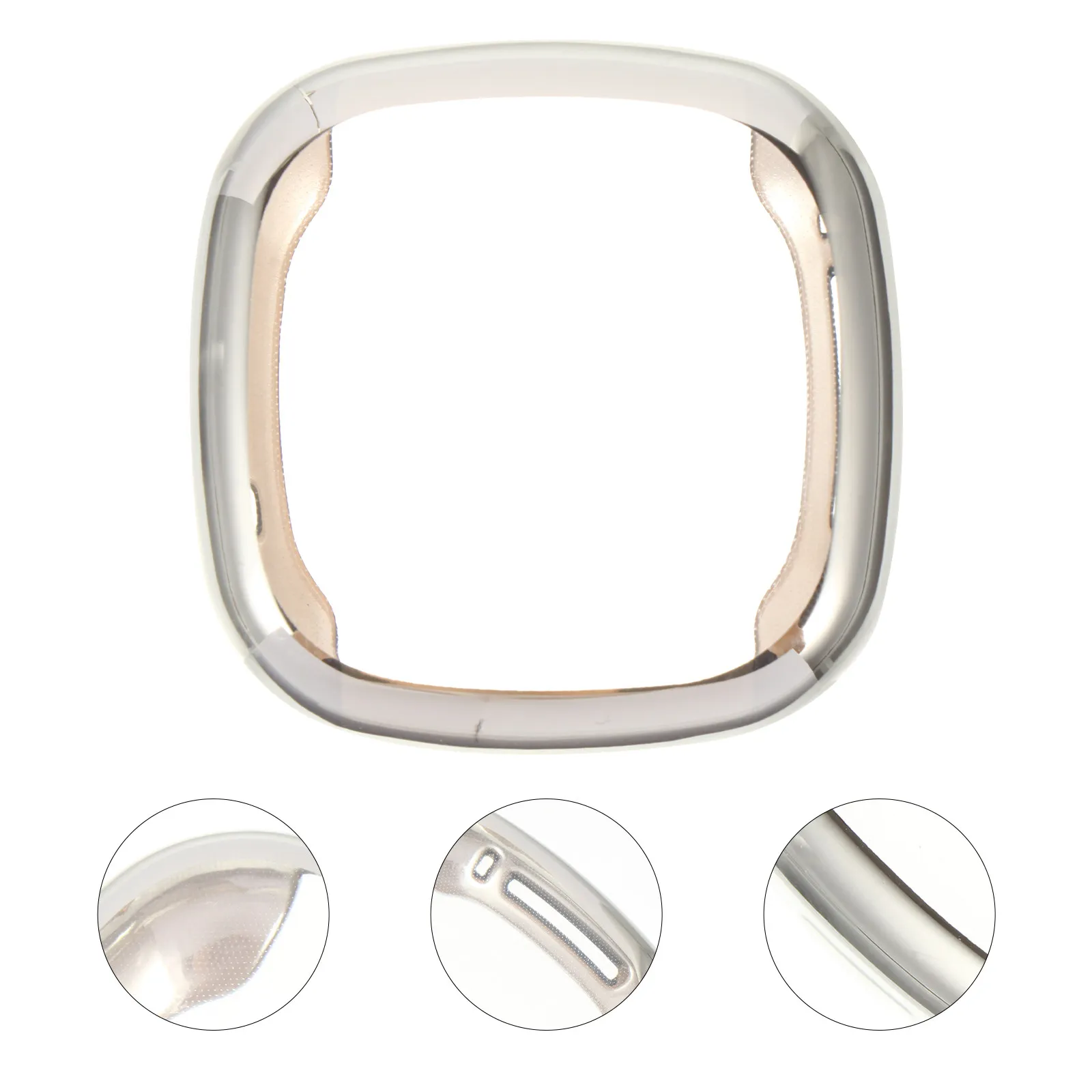 

1Pcs Electroplated Watch Protective Case Scratch-Resistant Cover Compatible Versa3 Sense Anti-Scratch Shockproof Watch