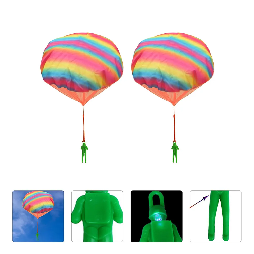 

2 шт. мини-парашюты для детей, имитация падения с высоты, медленный спуск, игрушка для улицы, подарок для малышей