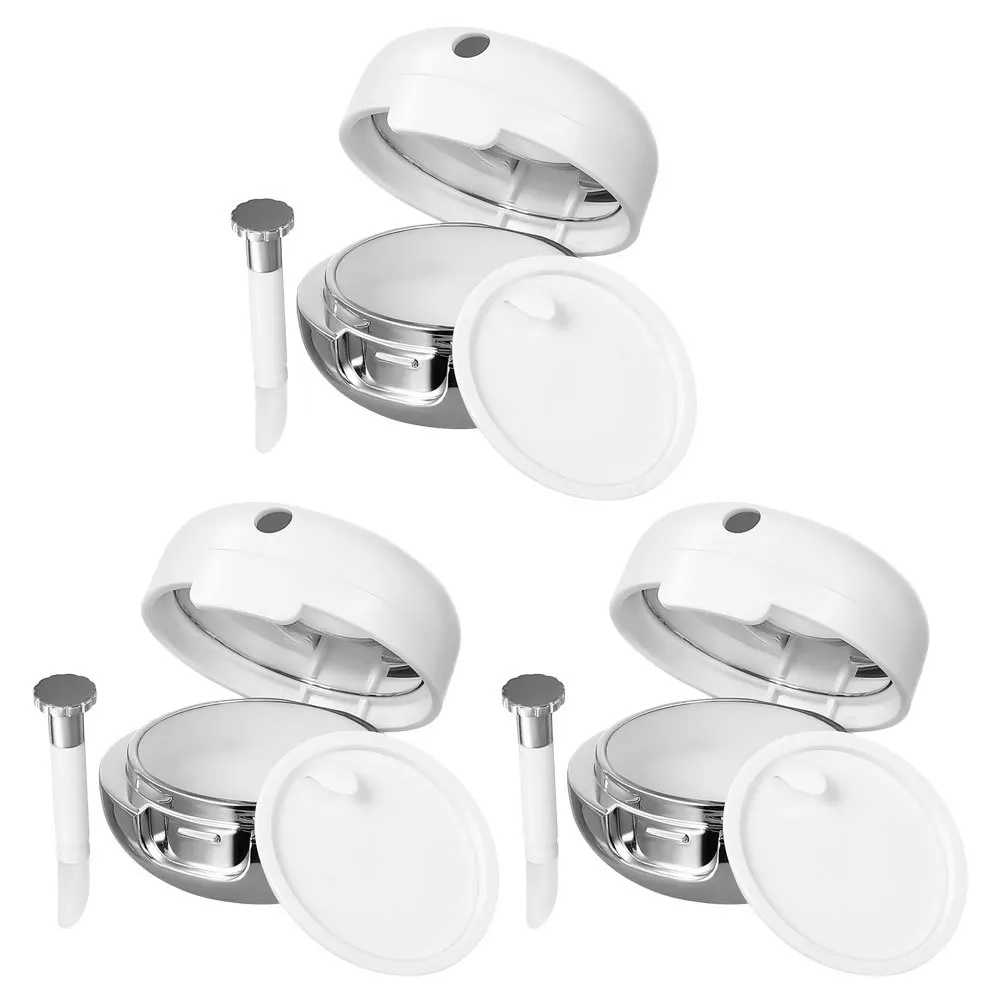 3Pcs Lip Balm Containers Mini Plastic Jars Tiny Jars with Mirror for Travel DIY Makeup Storage Lip Balm Containers