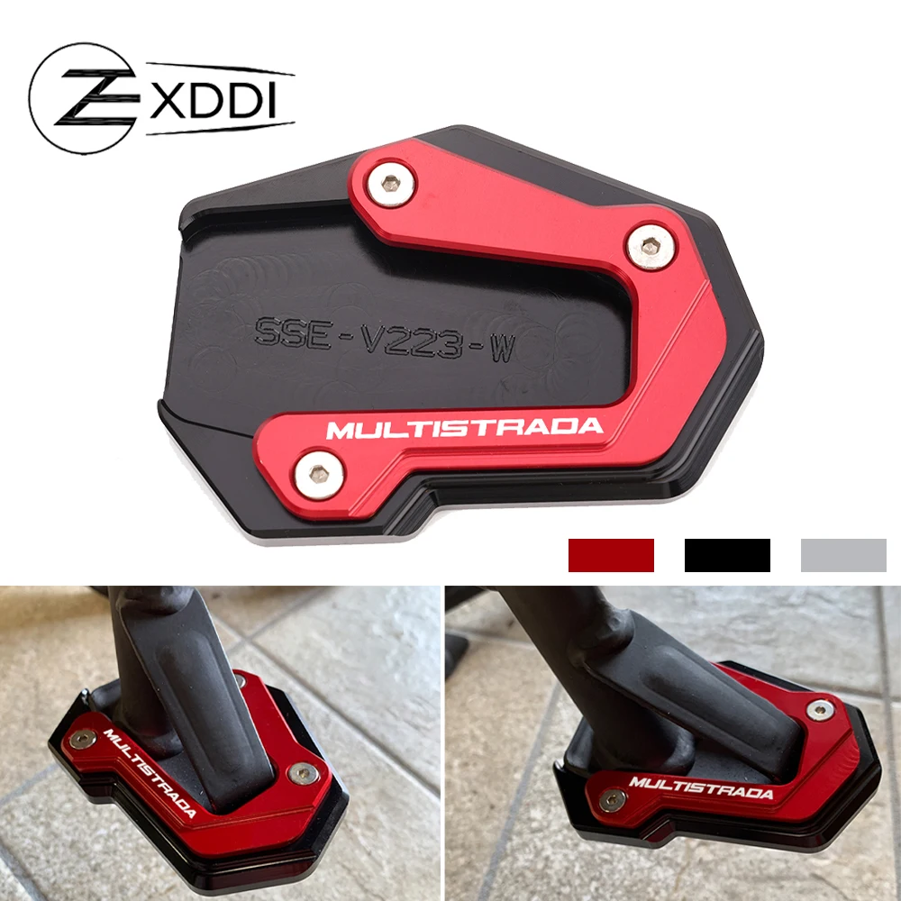 Voor Ducati Multistrada 950 1100 1200 1200 S/GT 1260 S V4S V4 V2 V2S Motorfiets Kickstand Side Stand Extension pad Suport Plaat