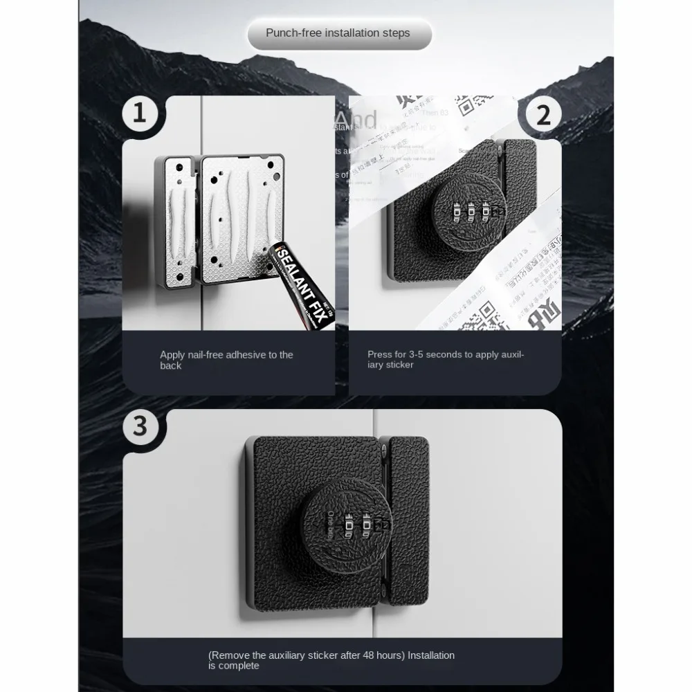 새로운 아연 합금 캐비닛 비밀번호 잠금 장치 빛나는 3 자리 코드 조합 코드 잠금 장치 홈 보안 도난 방지 코드 잠금 장치 캐비닛