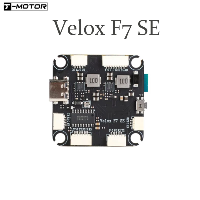 T-MOTOR Velox F7 SE Flight Control Wireless Bluetooth Dual BEC 128M Black Box Support HD/Analog VTV 12-27V(3-6S) For FPV Drone