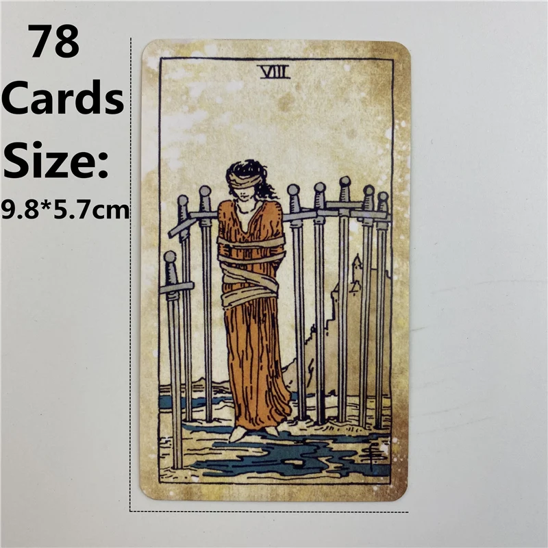 Hochwertige Blechdose, Tarot-Vintage-Karten, Wahrsagungsdeck mit Papierführer, englische Version, klassische Brettspiele – Detail 4