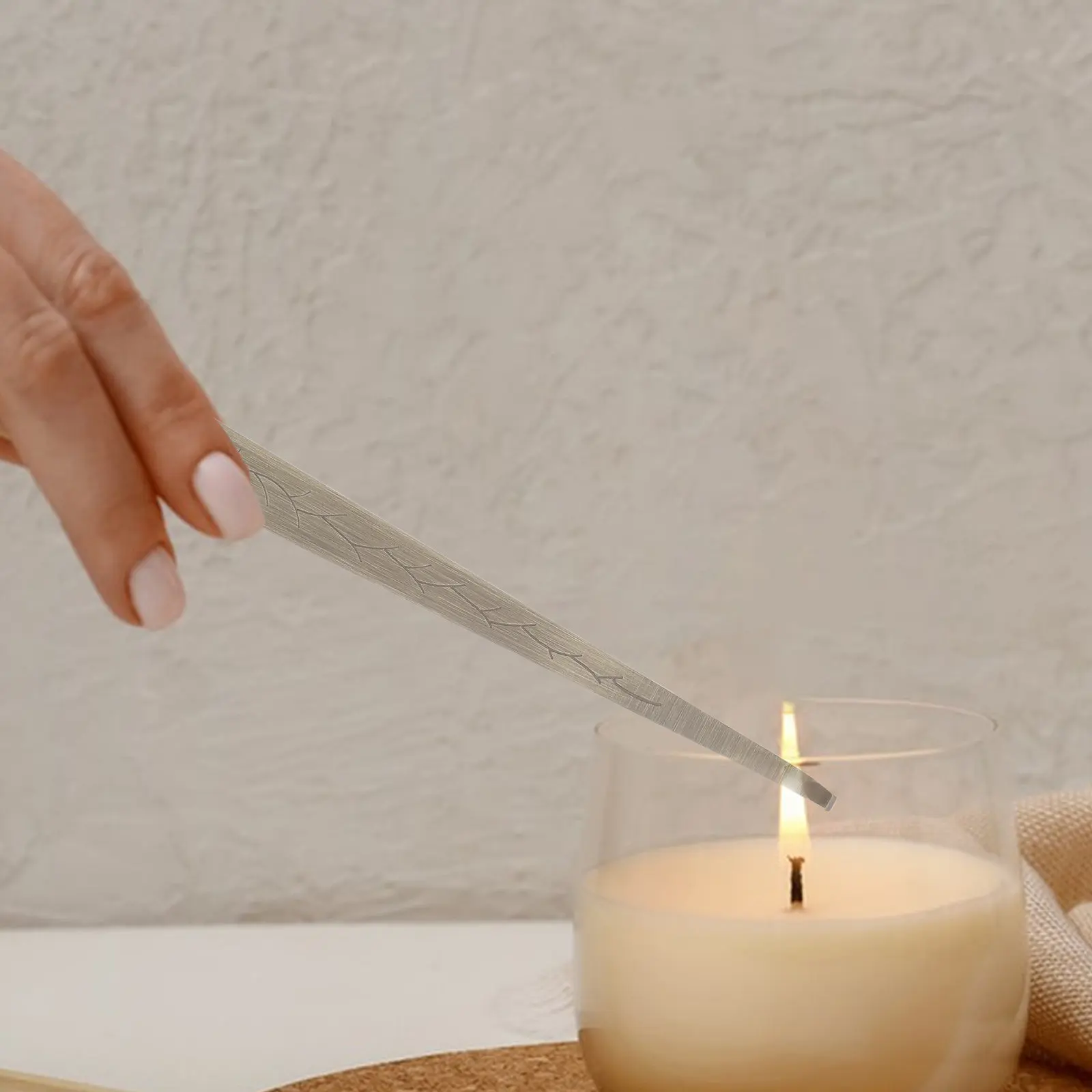 2Pcs Wick Dipper Tool Stainless Steel Wick Hook Snuffer Smokeless Extinguisher for Jar Pillar Tea Light